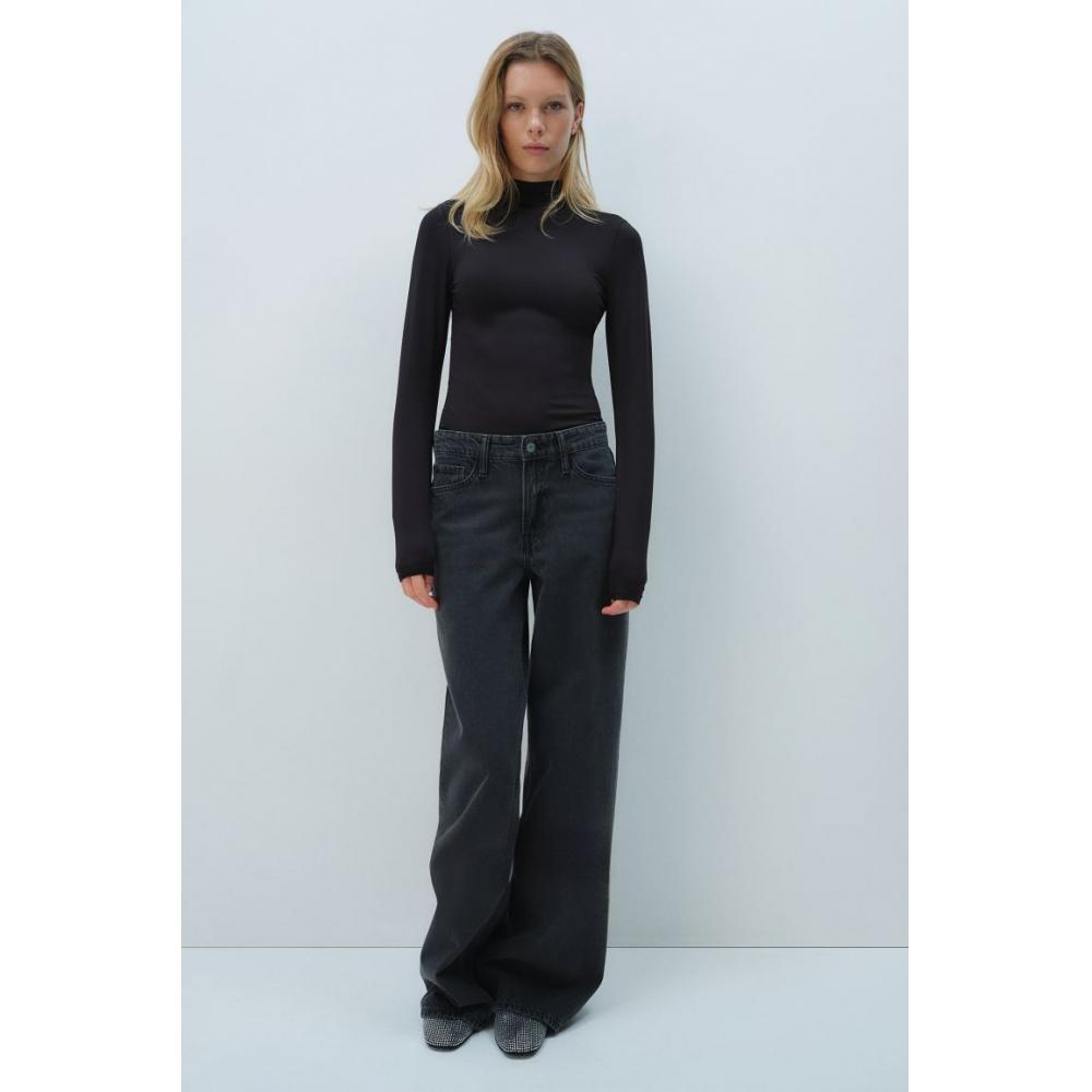 

H M turtleneck jersey top black
