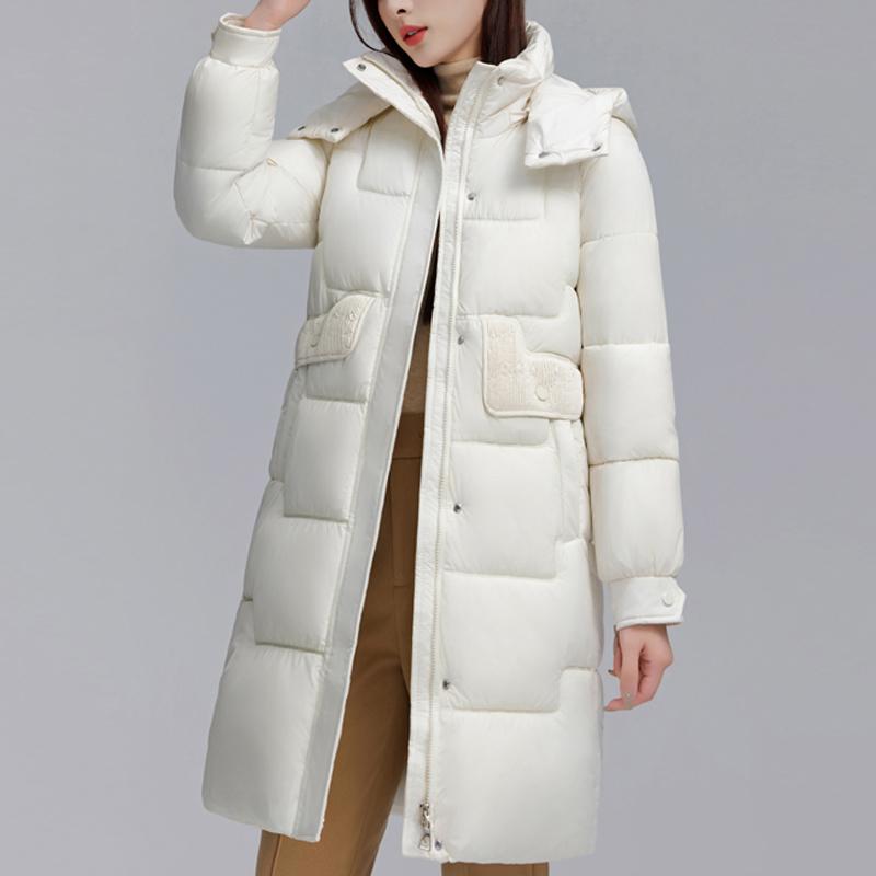 Móda Žena Zimní Dlouhé Kabáty s Kapucí Ležérní Volné Hrubé Teplé Parky Dámské Bundy