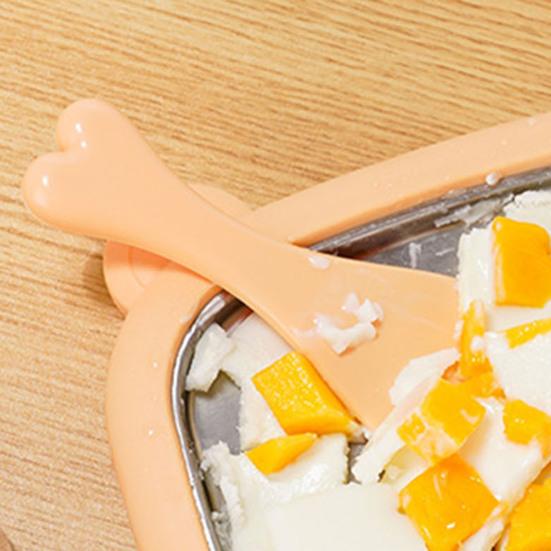 Bear-Shaped Yogurt Ice Cream Maker for Kids Stainless Steel Manual Non-Electric Freezing Dessert Machine for DIY Sorbet Smoothie Bowls