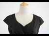 Retro Hepburn Style Short Sleeve 50s Collar High Waist Swing Dress