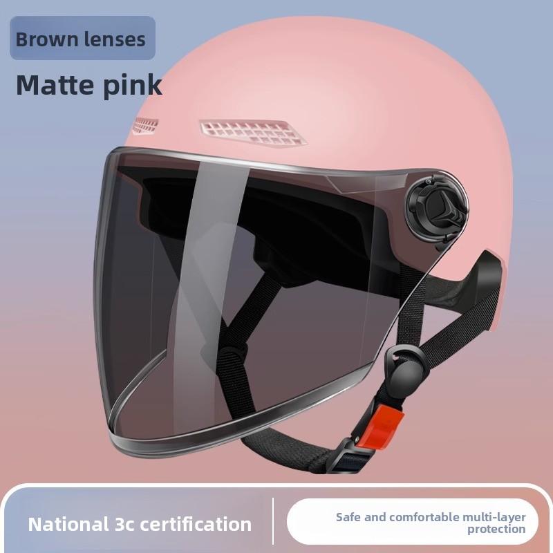 Helmet, Electric Car, Men's and Women's ABS Half Helmet, Sun Protection, UV Protection, Cycling Helmet, Summer Breathability