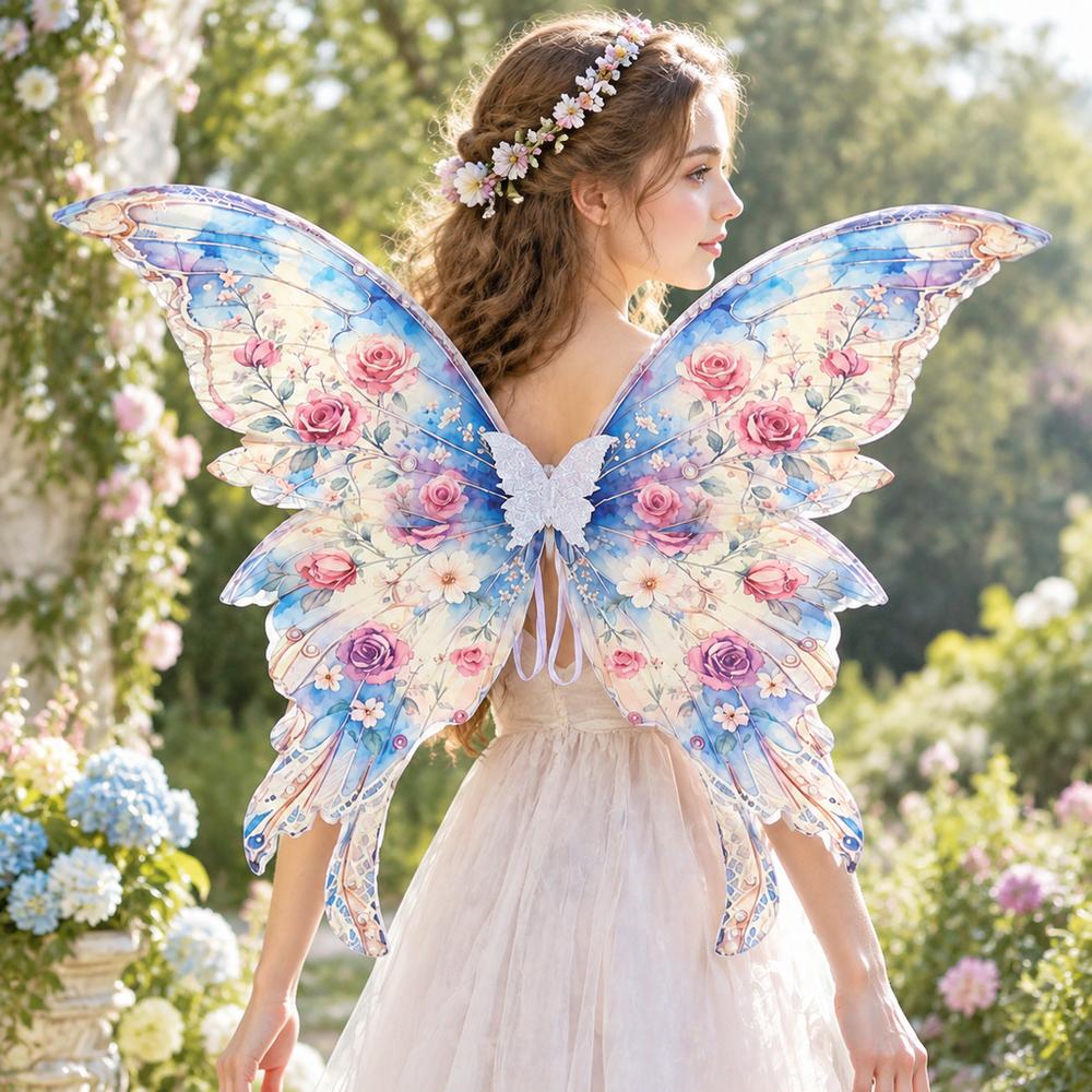 Lightweight Sparkling Angel Wings Dress UP Butterfly Costume Wings Costume Party