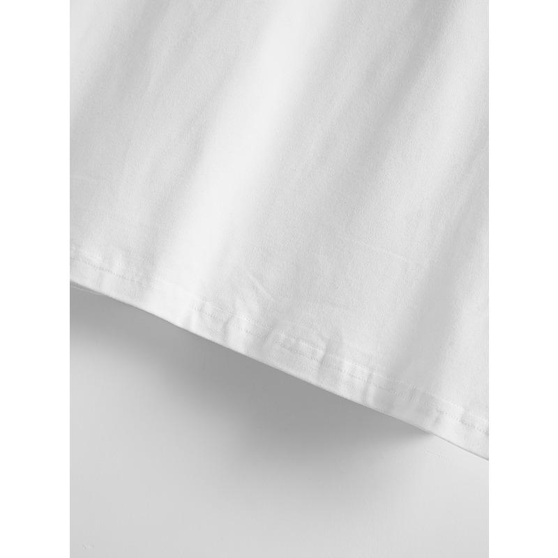 European sizes Men'S Vintage Skull & Letter Print T-Shirt - "Nobody Cares, Work Harder" Design, White Casual Summer Tee for Adults,