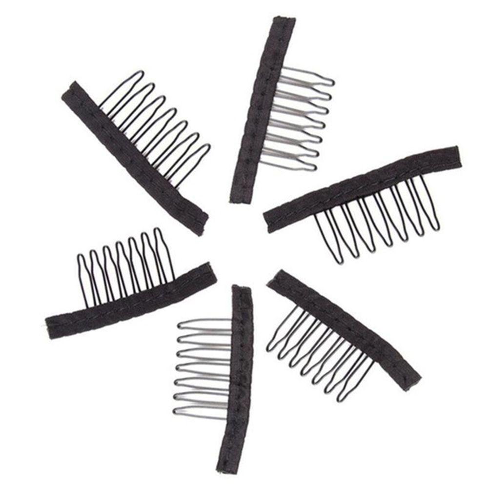 For Hairpiece Caps Wig Caps Clips Black Lace Hair Extensions Wig Clips Hair Comb Wig Accessories