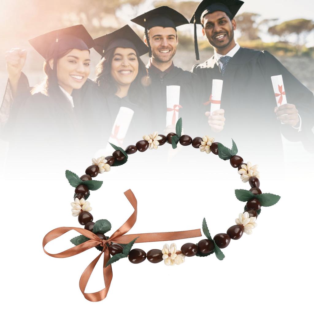Kukui Nöt Lei Halsband Elegant Modernt Handgjort Studentexamen   Kukui Nöt Lei Halsband för Studentexamen   Fest