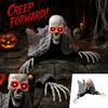Halloween Sound Activated Crawling Skeleton Decoration for Outdoor House Yard Prop (3090cm)