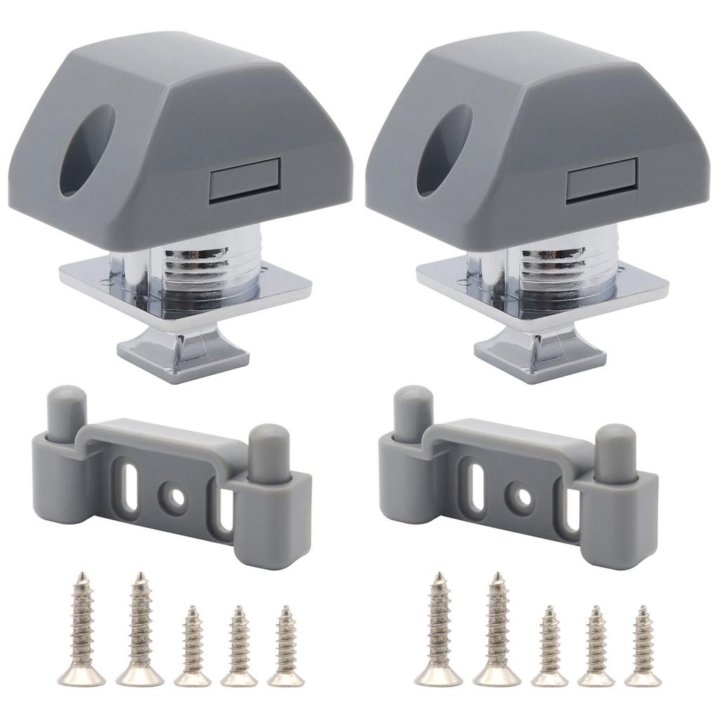 Square Button Latchs Push Lock Easy Installation Accessory for Motorhome Yacht Marine Cabinet Office Storage Engineered