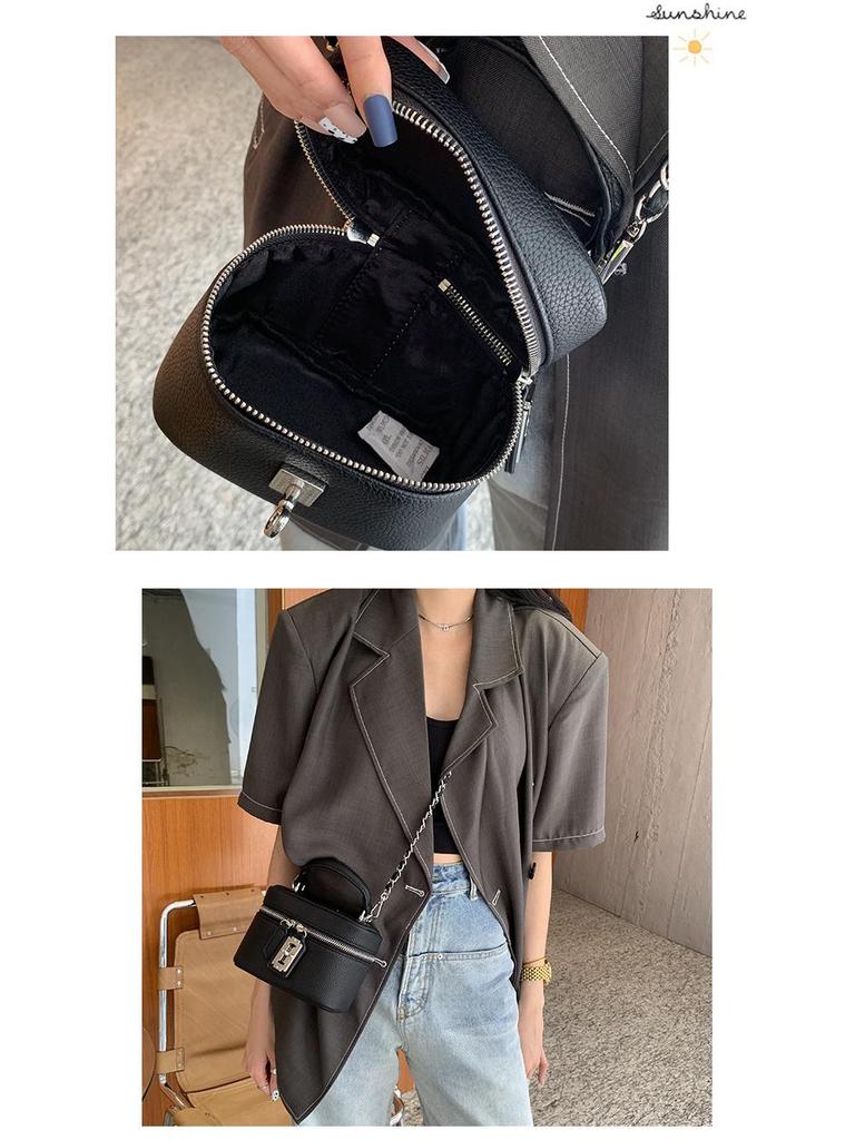 Damen Sommer Macaron Ovale Handtasche: Modische Schulter- & Umhängetasche mit Lychee-Muster