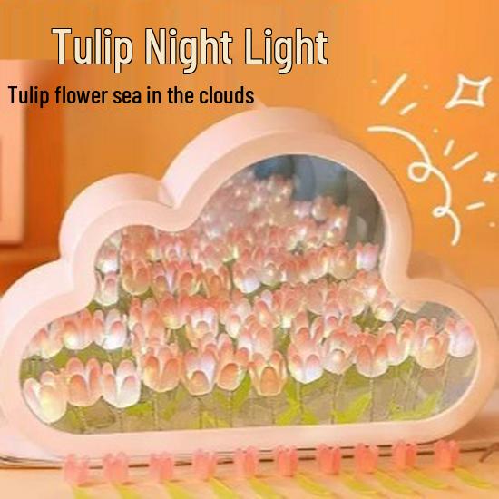 Creative Tulip Night Light Bouquet - DIY Handmade Flower Ornament Gift for Girls and Best Friends