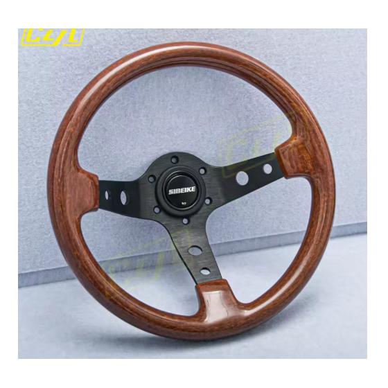 [Overseas Limited/New] Universal wooden steering wheel, 13 inches, 330mm lot-2