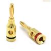 K1AE 4pcs Gold Plated Speaker Banana Plugs Open Screw Type Connector for Speaker Wire Home Theater