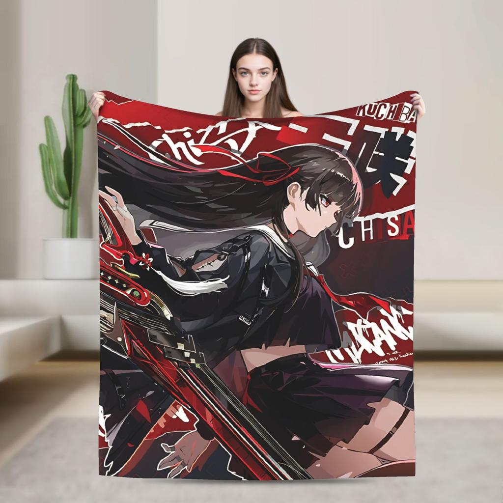 Chisa Wuthering Wave Flannel Blanket Super Soft Throw Blanket for Couch Chair Travel Print Bedspread Sofa Bed Cover