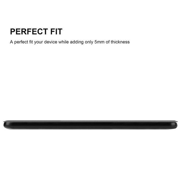 Coque pour Huawei MediaPad T5 10 (10.1 Zoll) Etui en NOIR SATIN Case Cover Tablette Protection Housse Portefeuille Wallet