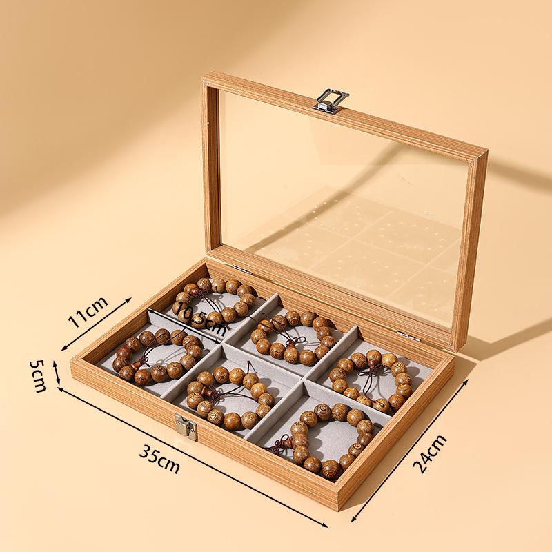 Dust-proof Sunroof with Lid Bracelet Storage Box Buddha Beads Cultural Play Bracelet Collection Box Buddha String Bracelet Jewelry Box