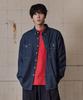 RUGGED HOUSE Double Pocket Button-Down Denim Shirt Dark Blue