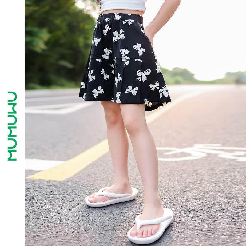 Mumuwu Girls Casual Summer Skort 140 чёрный