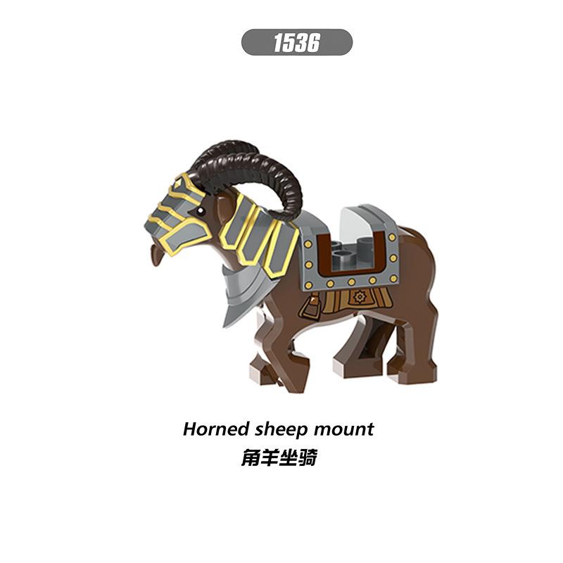 Magic Middle Series Classic Animals Building Blocks Creative War Mount Elk Boar Wolf DIY Bricks Toys For Children Christmas Gift