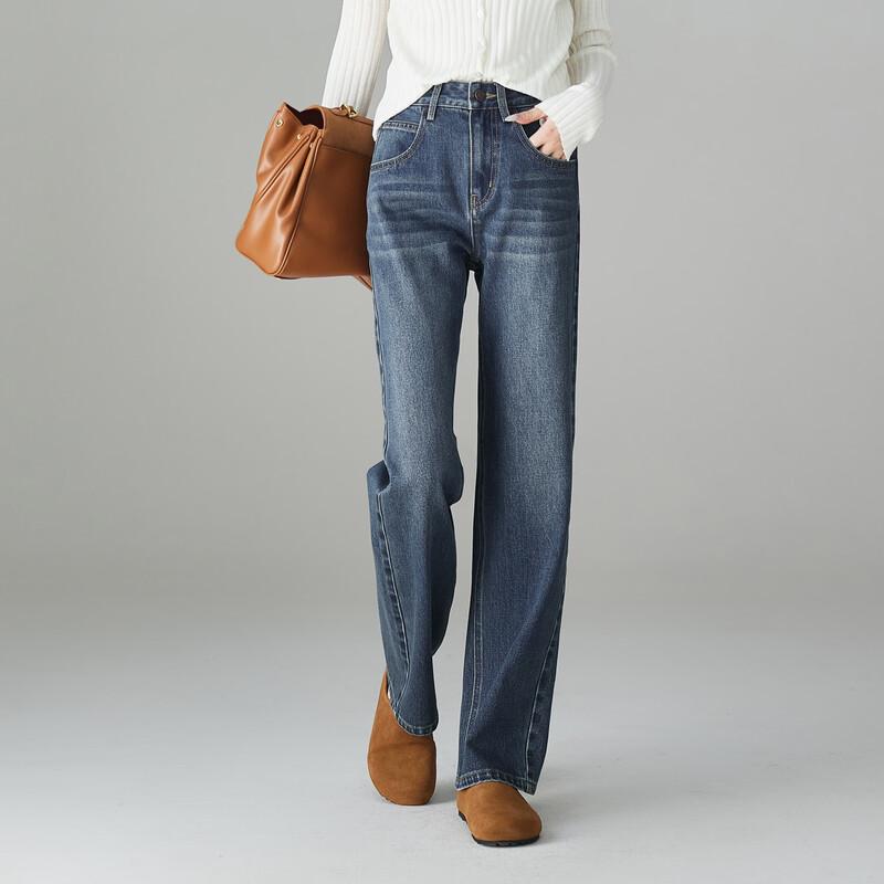 SOFSIL Women's Retro High-Waist Wide-Leg Jeans