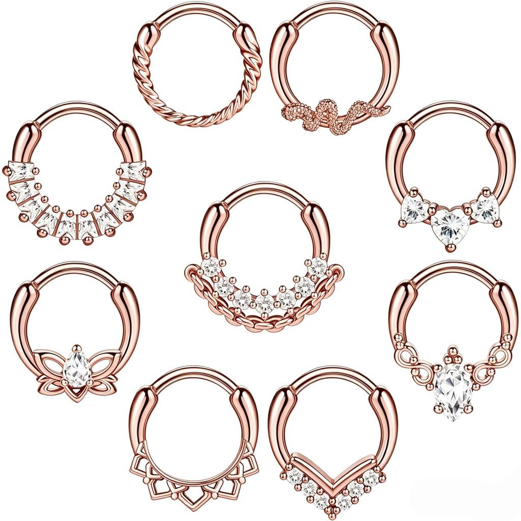 For Stainless Steel Trendy Opening Closing Ring Puncture Jewelry Personality Joker Nose Ring Multi-Use Gift Accessories Spot