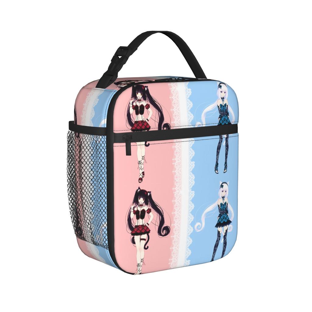 Anime Nekopara Insulated Lunch Bag Portable Chocola Vanilla Sexy Gir Reusable Cooler Bag Lunch Box Tote School Outdoor Food Bag