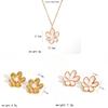 Collection de Bijoux Floraux de Designer Printemps en Acier Inoxydable Pour Dames Usage Quotidien