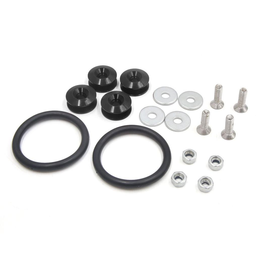 uxcell Quick Release Fastener Kit Universal Black Car Bumper Trunk