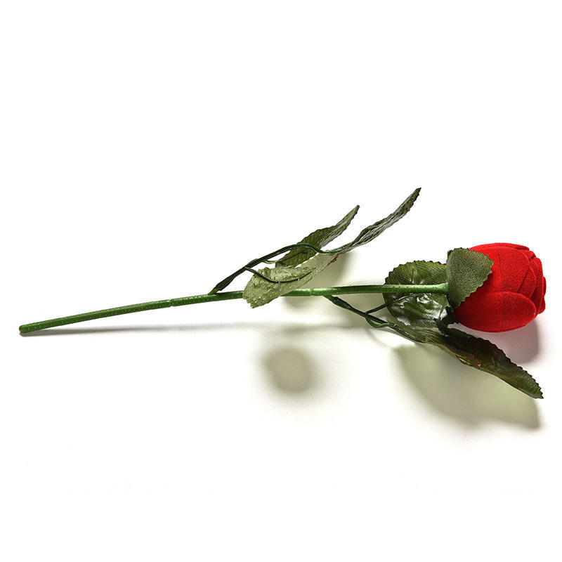 Romantic Red Rose Engagement Wedding Ring Box Earrings Jewelry Gift Box