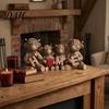 Hjemmedekoration i harpiks, Skotsk Højlandskvæg Familie Figur, Kvægstatue med HOME Bogstavskilt, Gave til Medlemmer, Gårdhus Bordpynt, Rustik Skulptur