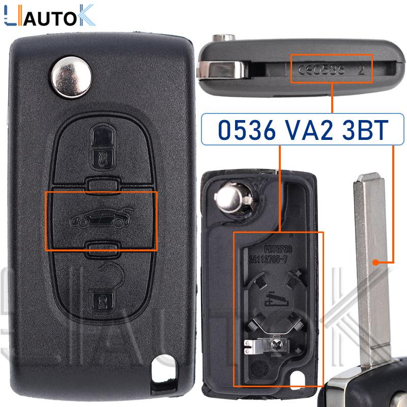 Smart Remote Key Case For Peugeot 207 307 308 407 607 807 For Citroen C2 C3 C4 C5 C6 2/3 Buttons Auto Flip Folding Car Key Shell