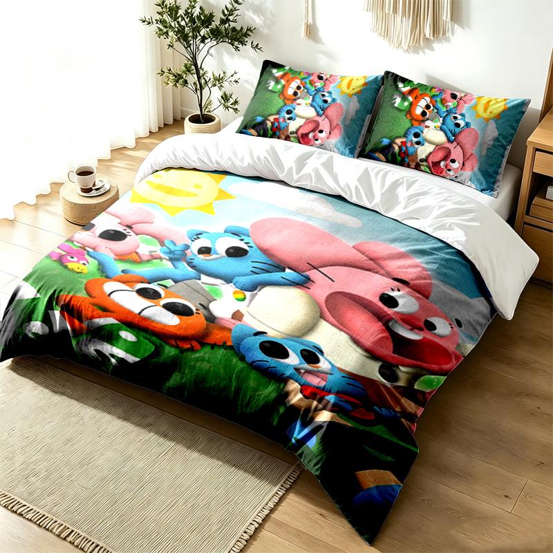 Gumball 3pc Duvet Cover Set Simple Modern Bedding Set Wrinkle Resistant Soft Fabric All Season Use a perfect gift