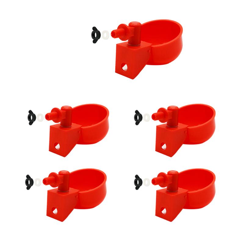 10 Pcs Automatic Poultry Drinker Bowl Chicken Bird Water Cups Duck Drinking Machine Hanging Drinking Bowls Water Dispenser