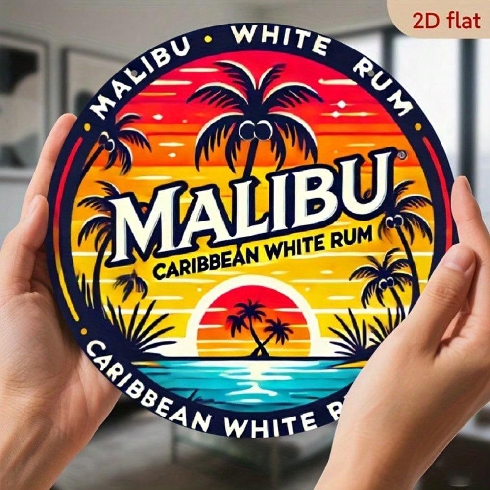 

Retro Metal Tin Sign 8x8 Inch Round Vintage Wall Art Home Bar Decor 20x20 різнокольоровий