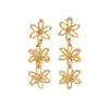 High-End Alloy Long Fringe Flower Earrings, Korean Temperament, Simple Retro Internet Celebrity Niche Earrings, Women