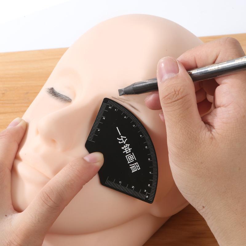 Stainless Steel Fast Drawing Eyebrow Design Ruler Microblading Mapping Tool Shaping Permanent Makeup Drawing Guide Ruler Tattoo