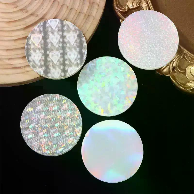 100pcs Transparent Badge Film Clear Laser Star Pattern Badge Protective Film Covers For Button Badge Maker Part Tools
