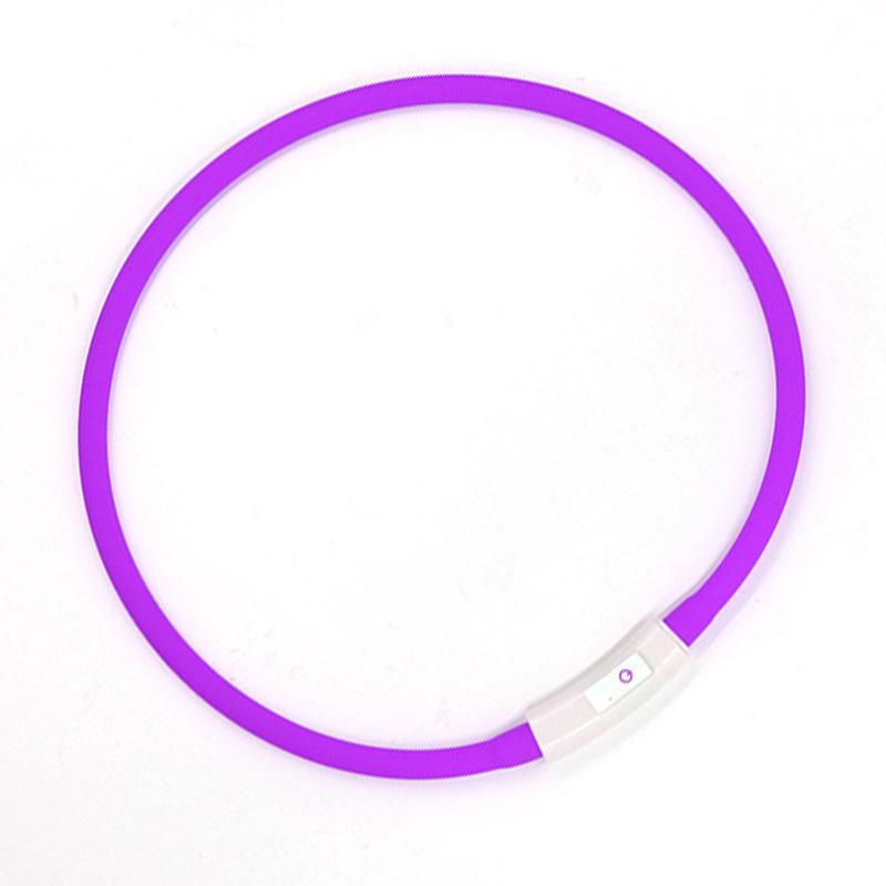 Rechargeable Waterproof LED Dog Collar: Colorful Nighttime Walking Light