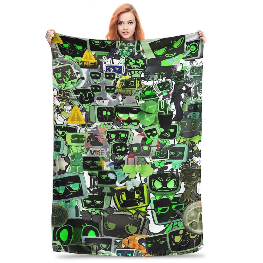 Super warme Plüschdecke für Jungen Mädchen Heimdeko Tagesdecke mit Dandys Spielwelten Poster Galerie Drucke Flanell