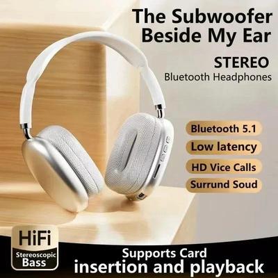 Kabelloser Kopfhörer mit bequemer Kopfbedeckung aus Baumwolle, HiFi-Stereomusik, HD-Rauschunterdrückung, Headset mit Mikrofon, Ohrhörer für alle Smartphones