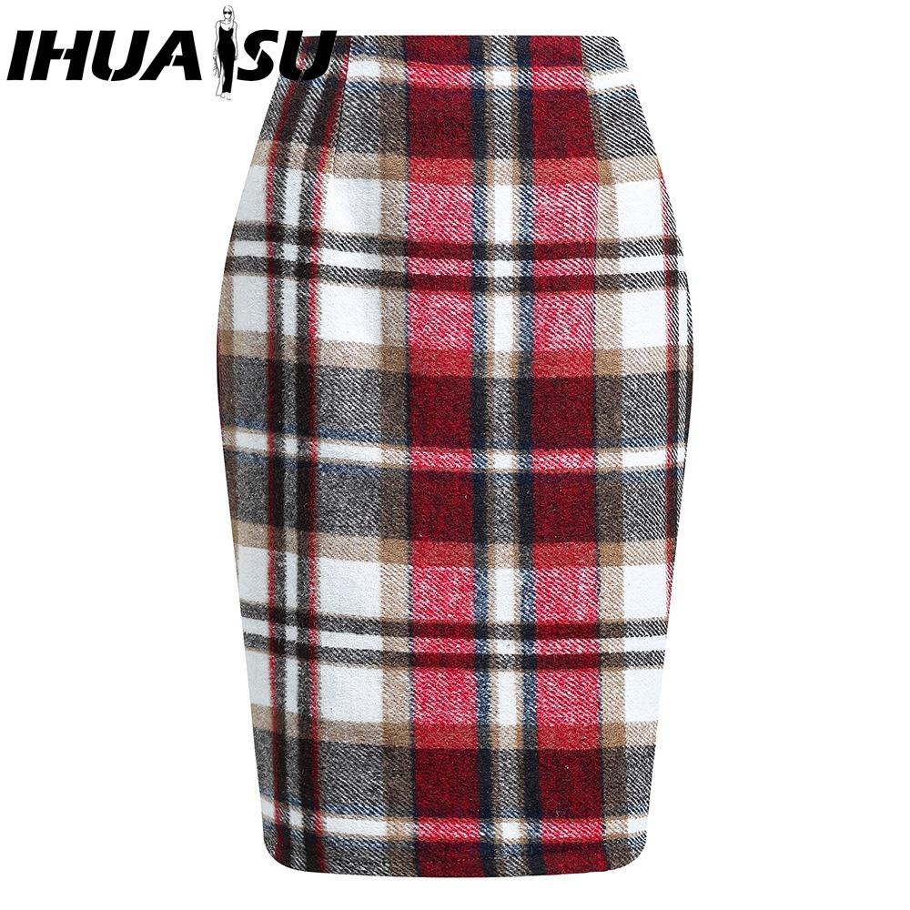 IHUASU Damska Moda Casual Letnia Wiosenna Spódnica