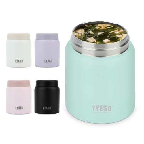 TYESO Vacuum Insulated Soup Jar, 220ml, Small, Lightweight, Compact, Convenient, Portable, Stainless Steel, Keeps Soup Hot or Cold, Wide Mouth Design,
