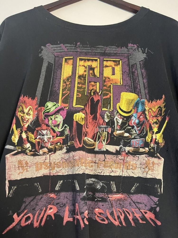 Винтаж 90-х/00-х Футболка Insane Clown Posse Ретро Стиль Черная Унисекс Футболка KH13181 Унисекс Футболка S