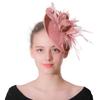 Deep Leather Powder Boutique Banquet Mesh Top Hat Hemp Headgear Bridal Wedding Dress Mesh Feather