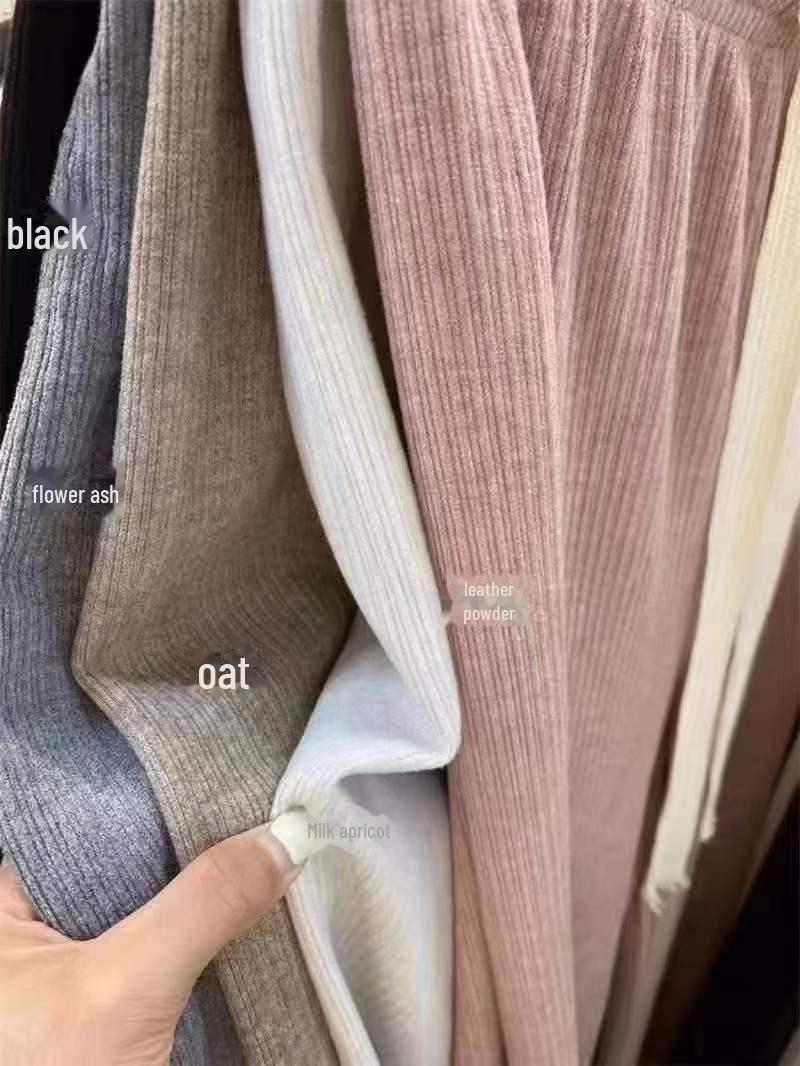 

Женские широкие брюки с высокой талией и флисовой подкладкой — мягкие, трикотажные, свободного кроя для осени/зимы. 2XL (62.5-70kg)