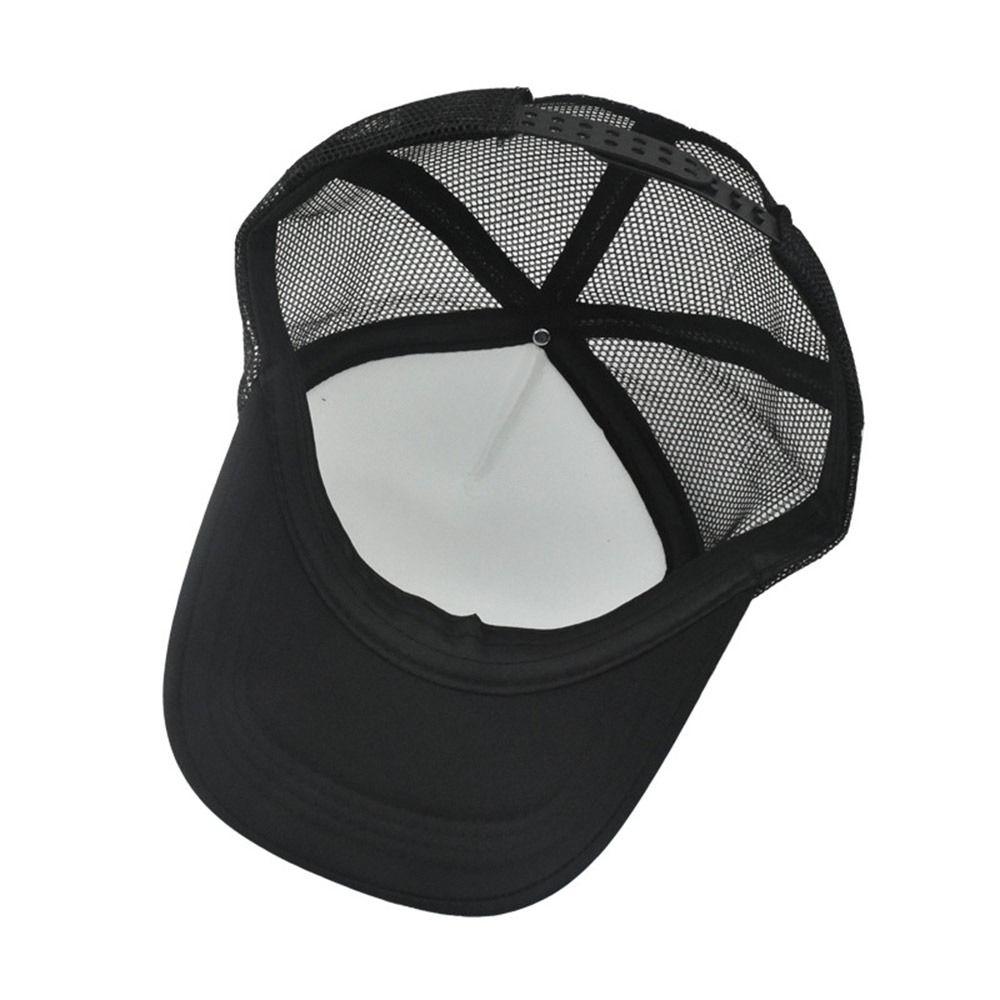 Unisex Spong Mesh Baseball Cap Wide Brim Breathable Peaked Cap Adjustable Sun Visor Hat Summer