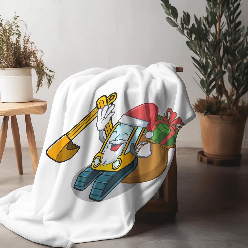 

Santa Blanket Christmas Throw Soft Cozy Fleece Warm Holiday Gift Decor Festive Novelty Bedding Kids Room Dorm 75x90cm