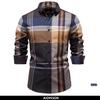 AIOPESON 2025 Classic Plaid Shirt Men 100% Cotton Autumn Winter Thicken Office Formal Long Sleeve Business Executive Mens Shirts