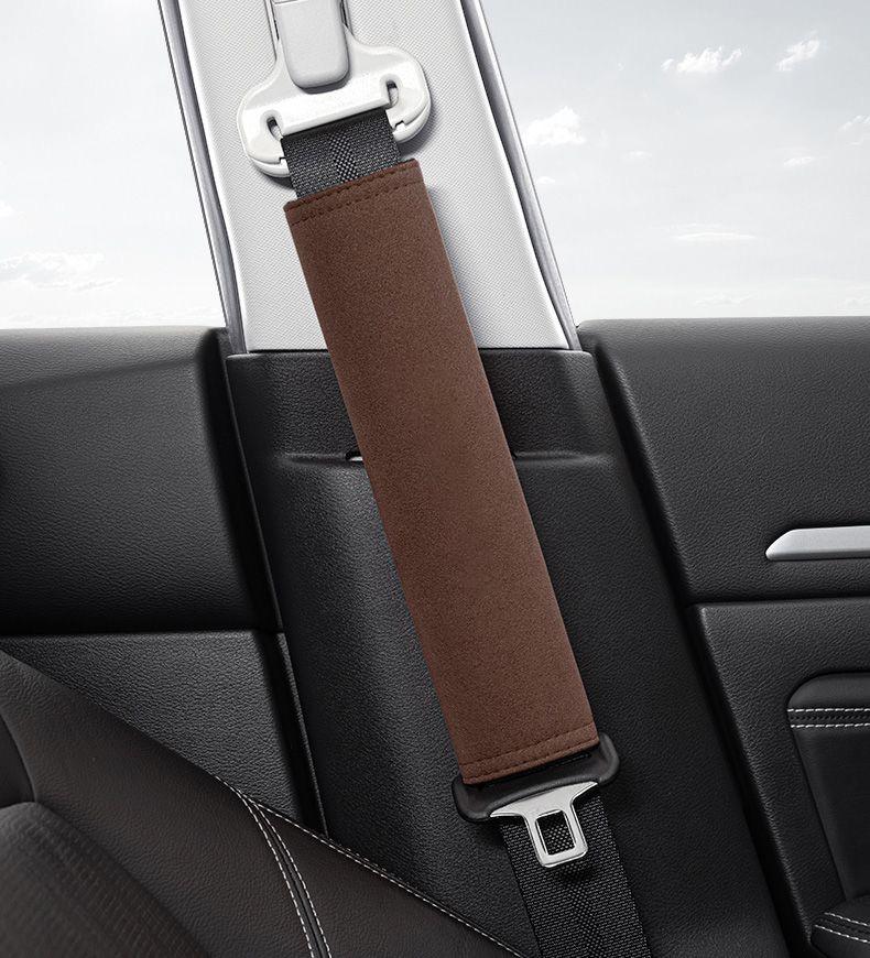 

1Pc Suede Leather Car Seat Belt Covers Safety Belt Pad Protective Comfort Interior Decoration Auto Accessories For Adults Kids