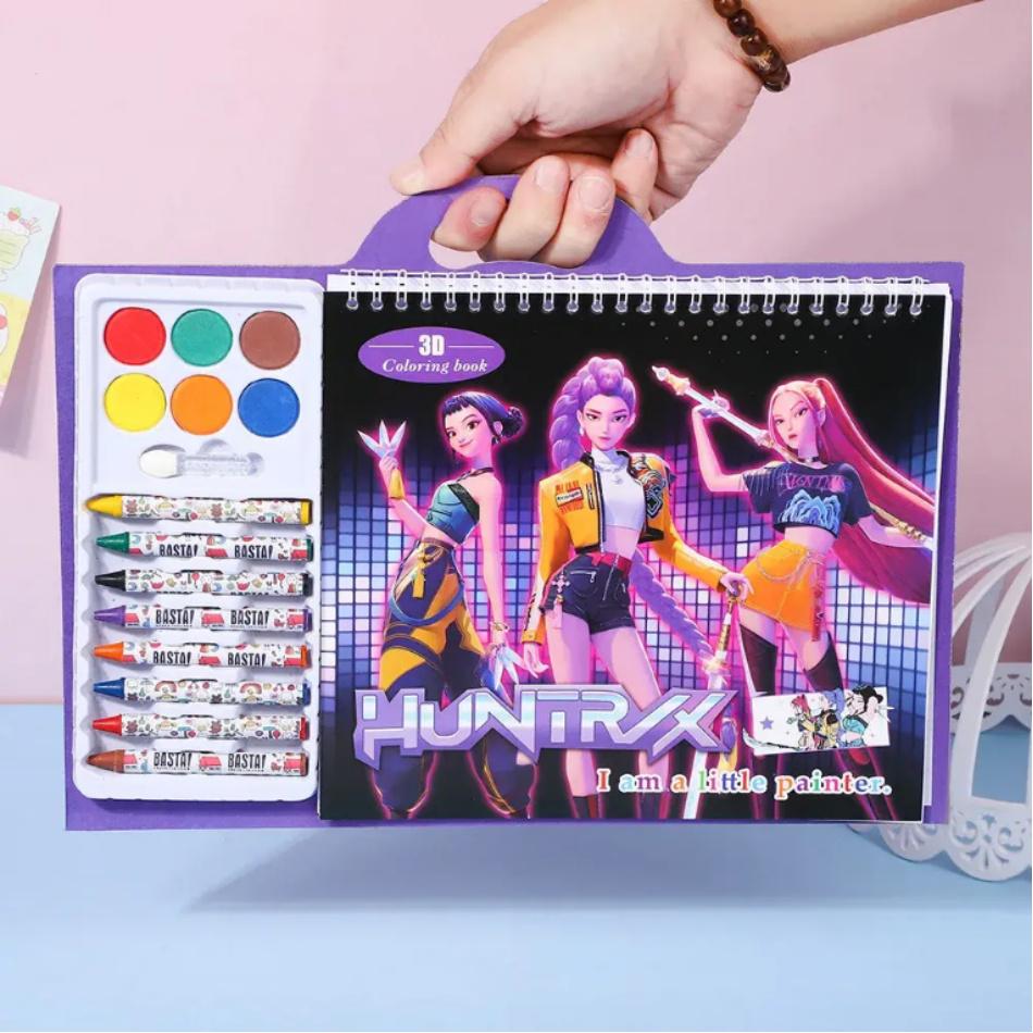 KPop Dämonenjäger Malbücher Bilderbuch Peripherie Puzzle Spielzeug Cartoon Kinder Skizzen Graffiti Notizbuch Weihnachtsgeschenke