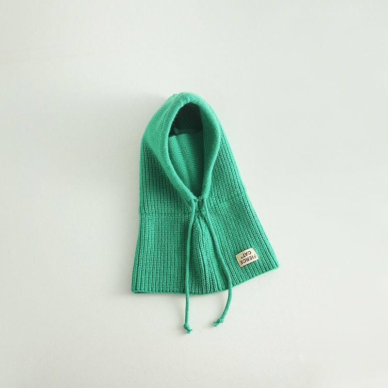 

Зимняя детская шапка-балаклава, вязаная детская шапка-бини для девочек, мальчиков, шапка-ушанка, шарф, капюшон, вязаная шапка One Size зелёный