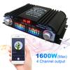 1600W Peak Power Karaoke Player Remote Control Bluetooth-Compatible Home Car Power Amplifier FM USB Mini HIFI Digital Stereo Amp